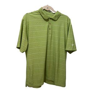NikeGolf Polo Dri-Fit Stretch Button-Up Size L Men's Shirt - Green‎